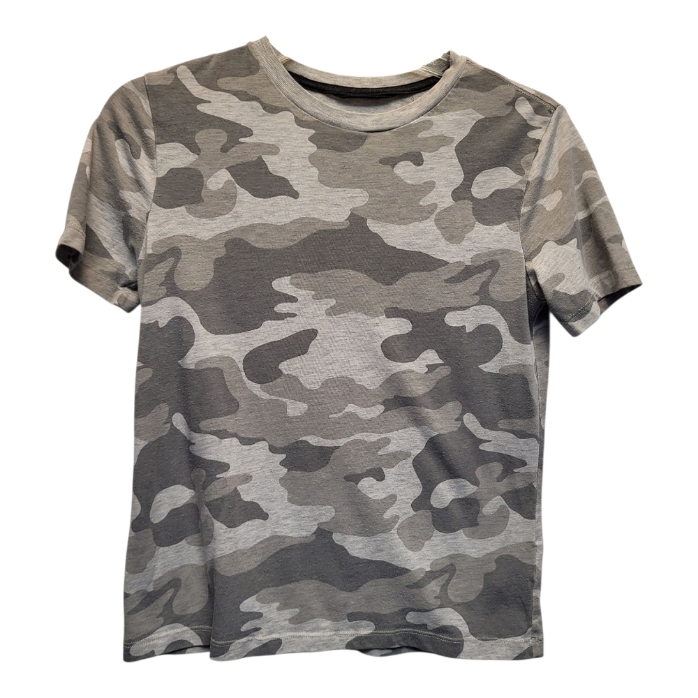 Old Navy Kids Camouflage Gray and Green Short Sleeve Tee - Size L (10-12)